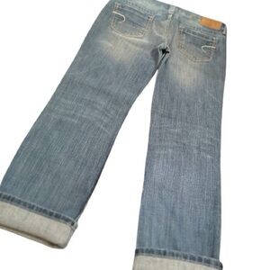 American Eagle Outfitters Vintage Y2K Blue Cropped Hipster Jeans